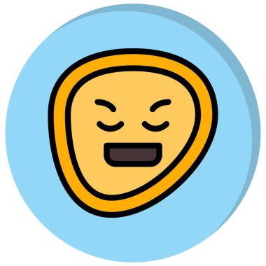 Yüzü olan bir emoji simgesinin vektör çizimi