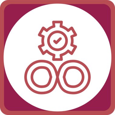 Teçhizat Web simgesi basit illüstrasyon