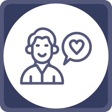 Bir kalp simgesinin vektör illüstrasyonu