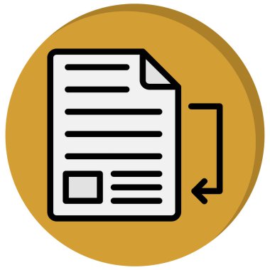 Belge. Web simgesi basit illüstrasyon