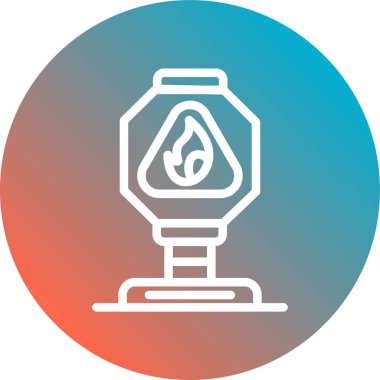 Gaz yakıcı simgesinin vektör illüstrasyonu