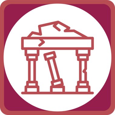 Bina. Web simgesi basit illüstrasyon