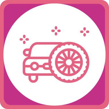 araba simgesi vektör illüstrasyonu