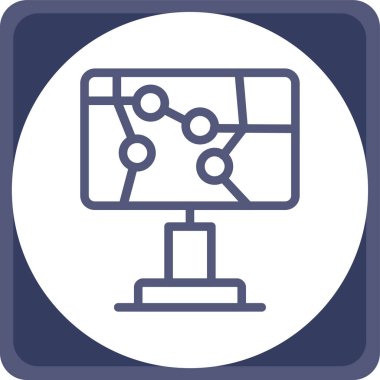 Bilgisayar. Web simgesi basit illüstrasyon