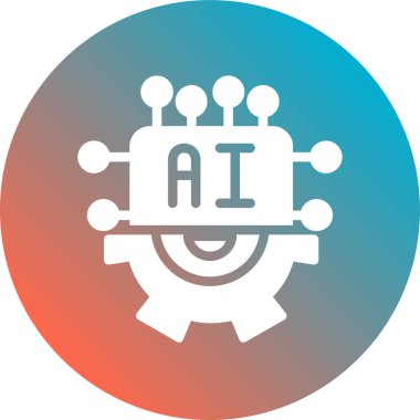 Yapay Zeka simgesinin vektör illüstrasyonu