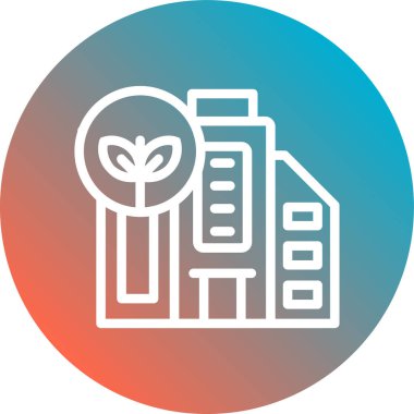 Modern yapı simgesinin vektör illüstrasyonu