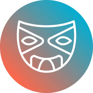 maske simgesi. vektör illüstrasyonu