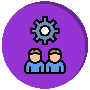 Ekip çalışması simge vektör çizim