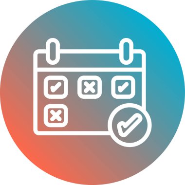 Kontrol listesi vektör simgesi modern basit illüstrasyon