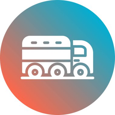 Kamyon Glyph simgesi Gradyan Arkaplanı 