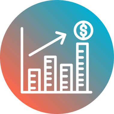 grafik simgesinin vektör illüstrasyonu