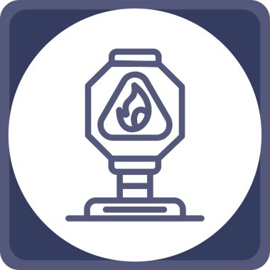 Yangın. Web simgesi basit illüstrasyon