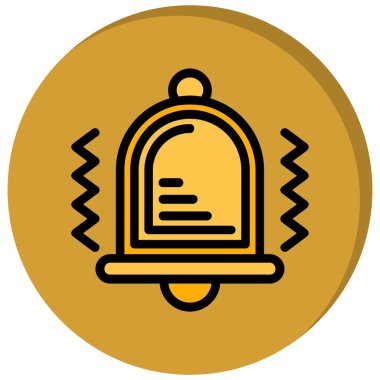 Bir çan simgesinin vektör illüstrasyonu