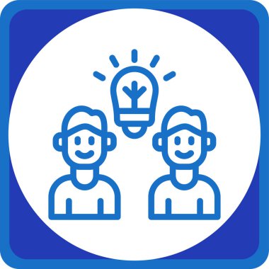 Basit vektör tasarımında fikir vektörü simgesi