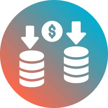 veri veritabanı düz vektör simgesi