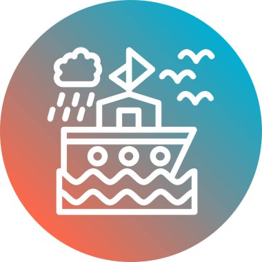 gemi vektör simgesi modern basit vektör çizimi