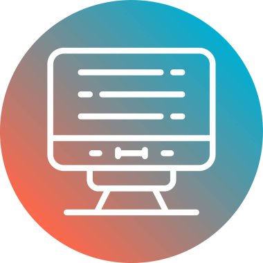 Dizüstü bilgisayar simgesi vektör çizimi