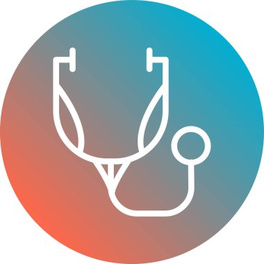 Stetoskop simgesinin vektör çizimi