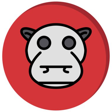 İnek simgesinin vektör illüstrasyonu