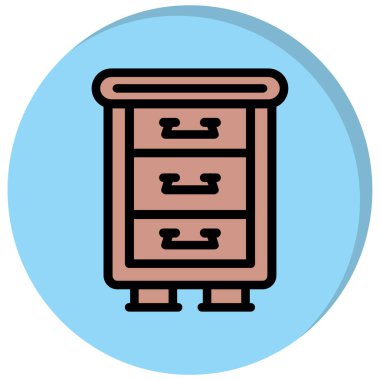 Mobilya simgesinin vektör illüstrasyonu