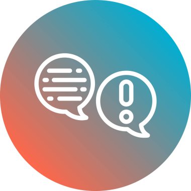 Sohbet simgesinin vektör illüstrasyonu