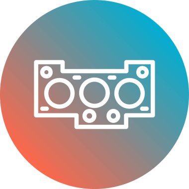 Mavi çizgi davul simgesi beyaz arkaplanda izole edildi. Müzik işareti. Sembol müzik sembolü. Çember beyaz düğme. vektör illüstrasyonu