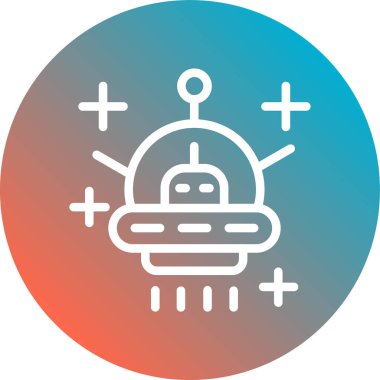 Robot simgesi, vektör illüstrasyonu basit tasarım