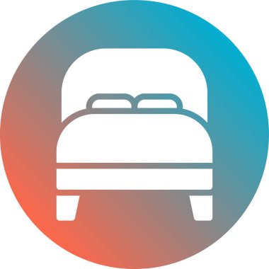 Araba vektör simgesi. biçim iki renkli düz yuvarlak sembol, pürüzsüz mavi renkler, yuvarlak açılar, beyaz arkaplan.