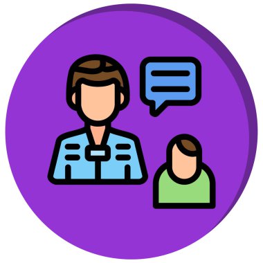 Müşteri istemci simgesi - taslak biçimi