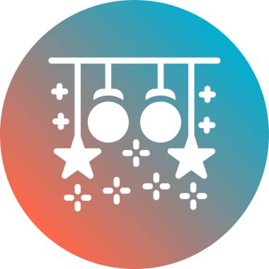 Noel süsleme vektör simgesi. Yılbaşı ve yeni yıl dekorasyonunun basit tasarım vektörü.