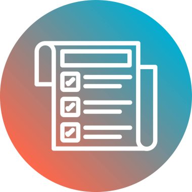 Kontrol listesi simgesi vektör illüstrasyonu