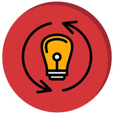 ampul simgesi, vektör illüstrasyonu