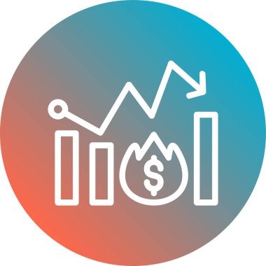 İş ve finans simgesinin vektör illüstrasyonu