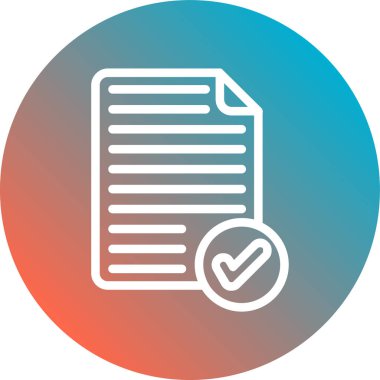 Kontrol listesi vektör simgesi modern basit illüstrasyon