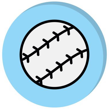 Beyzbol topu. Basit resimleme