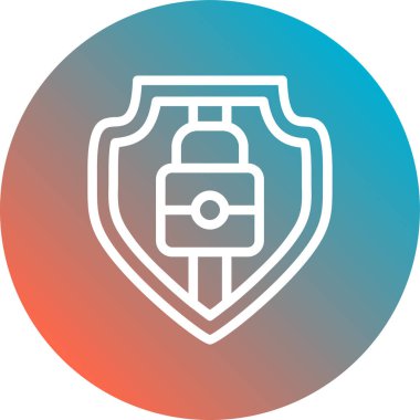 Güvenlik simgesinin vektör illüstrasyonu