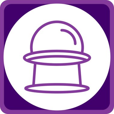 Şapka. Web simgesi basit illüstrasyon