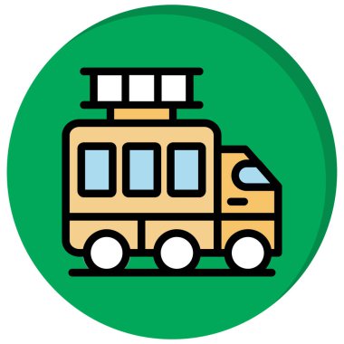 taşımacılık için bus vektör simgesi modern basit vektör illüstrasyonu