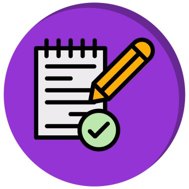 Kalem simgesine sahip pano, vektör illüstrasyon tasarımı