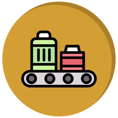 Modern benzin istasyonu simgesinin vektör illüstrasyonu