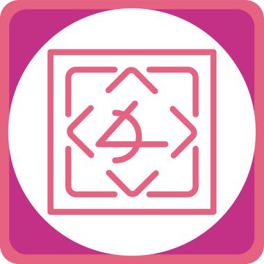 Güzel bir simgenin vektör illüstrasyonu