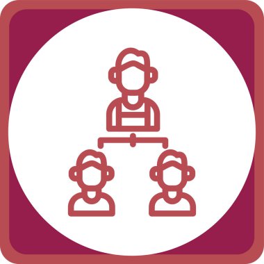 insan simgesi grubu, ana hatlı vektör çizimi tasarımı