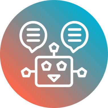 Yapay zeka vektör simgesi