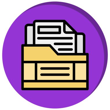 Arşiv. Web simgesi basit illüstrasyon