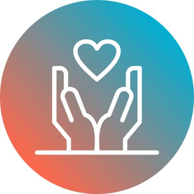 Charity simgesi vektör illüstrasyonu