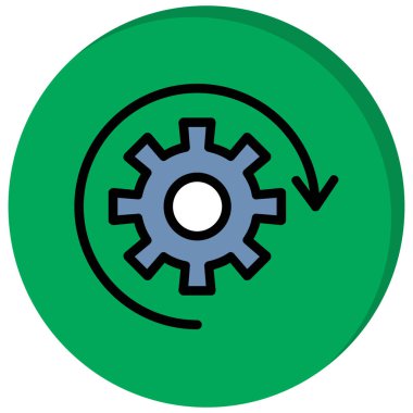 Dişliler. Web simgesi basit tasarım