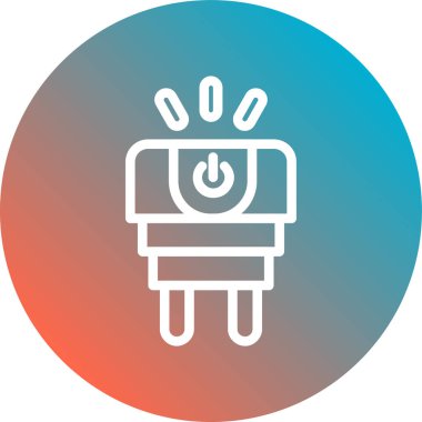 Elektrikli ısıtıcı simgesinin vektör illüstrasyonu