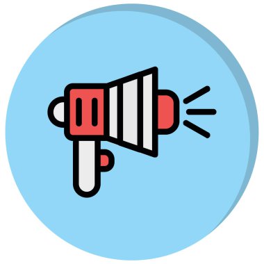 megafon simgesi, vektör illüstrasyonu