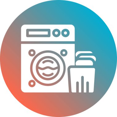 çamaşır makinesi simgesi soyut arkaplan n yuvarlak izole
