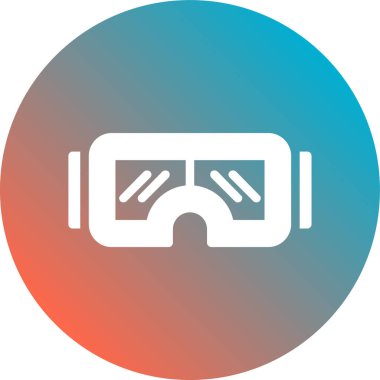 vr gözlük simgesi yumuşak mavi arkaplanda izole edilmiş basit moda biçiminde